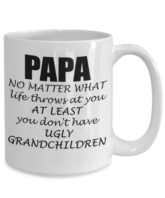 Papa mugs  papa birthday gift papa coffee mug gift from grandkids papa present